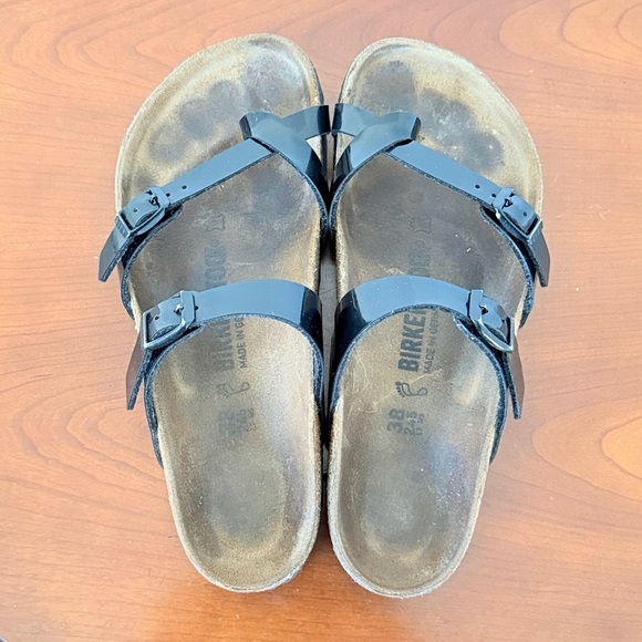 Birkenstock Mayari Black Patent Birko-Flor Sandals | EU 38 - Picture 6 of 7